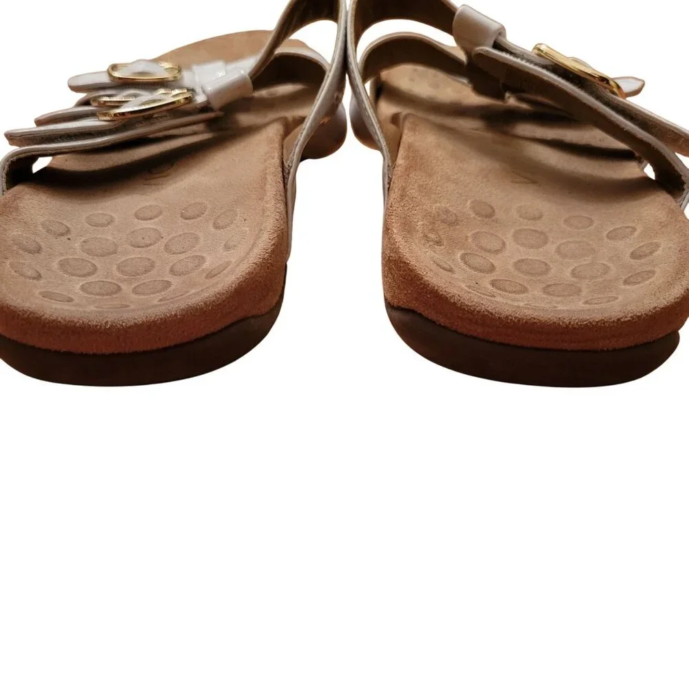 Vionic MISA 9W White Sandals 3 Buckle Design‎ Comfort